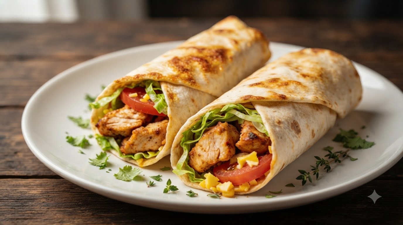 Wrap Fácil de Pollo al Estilo Mexicano