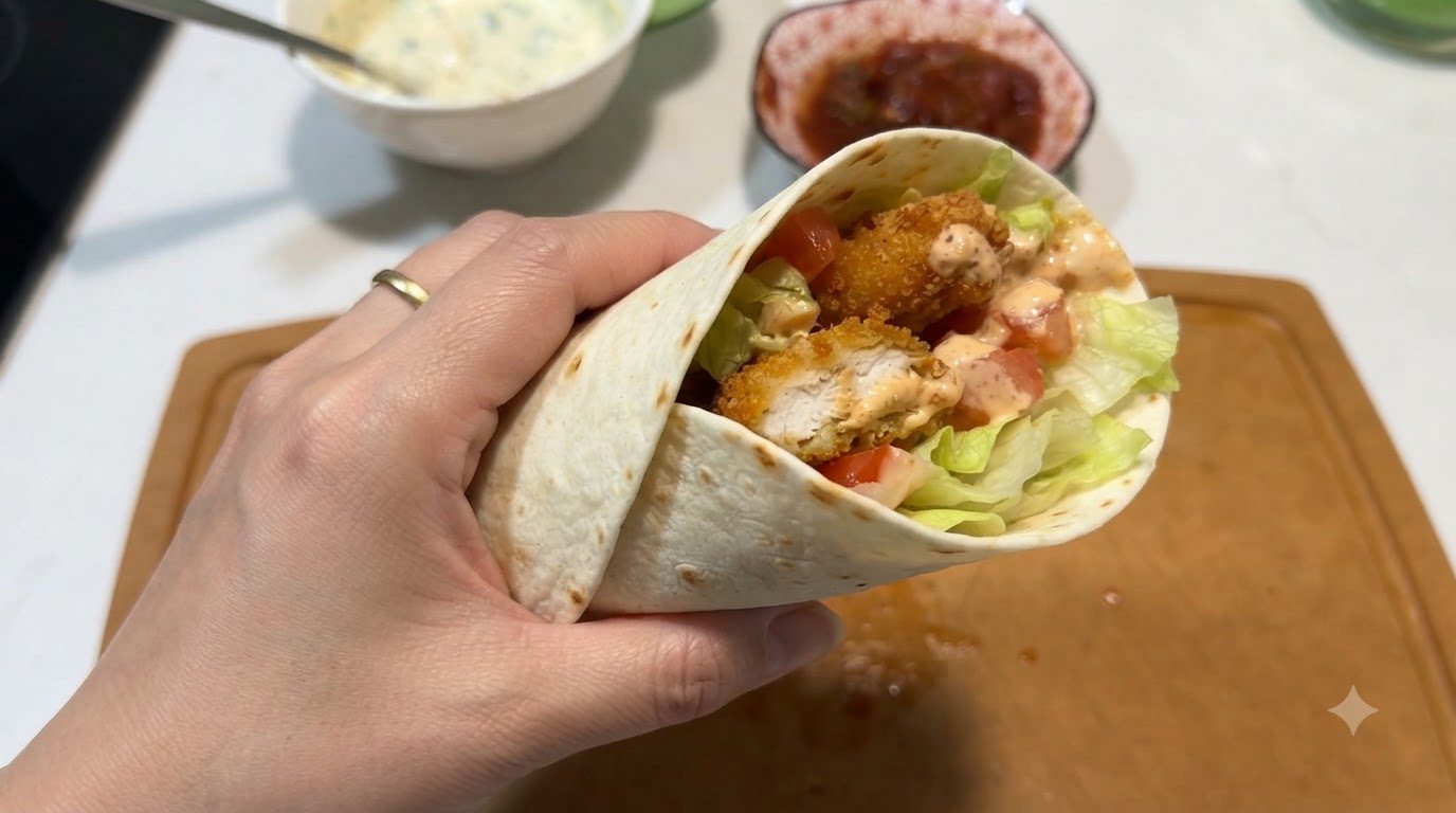 Wrap de Pollo Mexicano Estilo KFC Casero