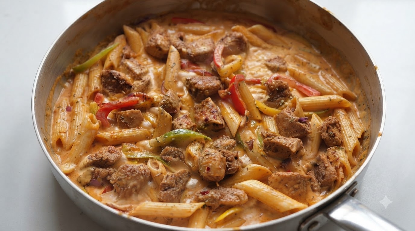 Pasta con Pollo Fajita Cremosa