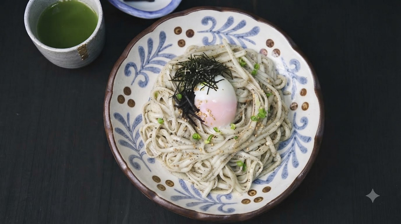 Fideos Udon Fríos con Trufa y Sésamo