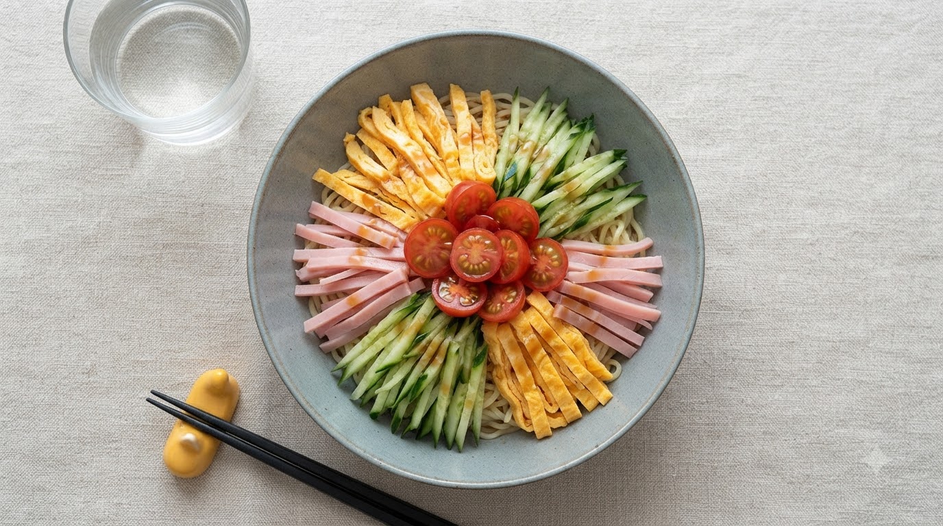 Hiyashi Chuka Refrescante (Fideos Fríos Japoneses)