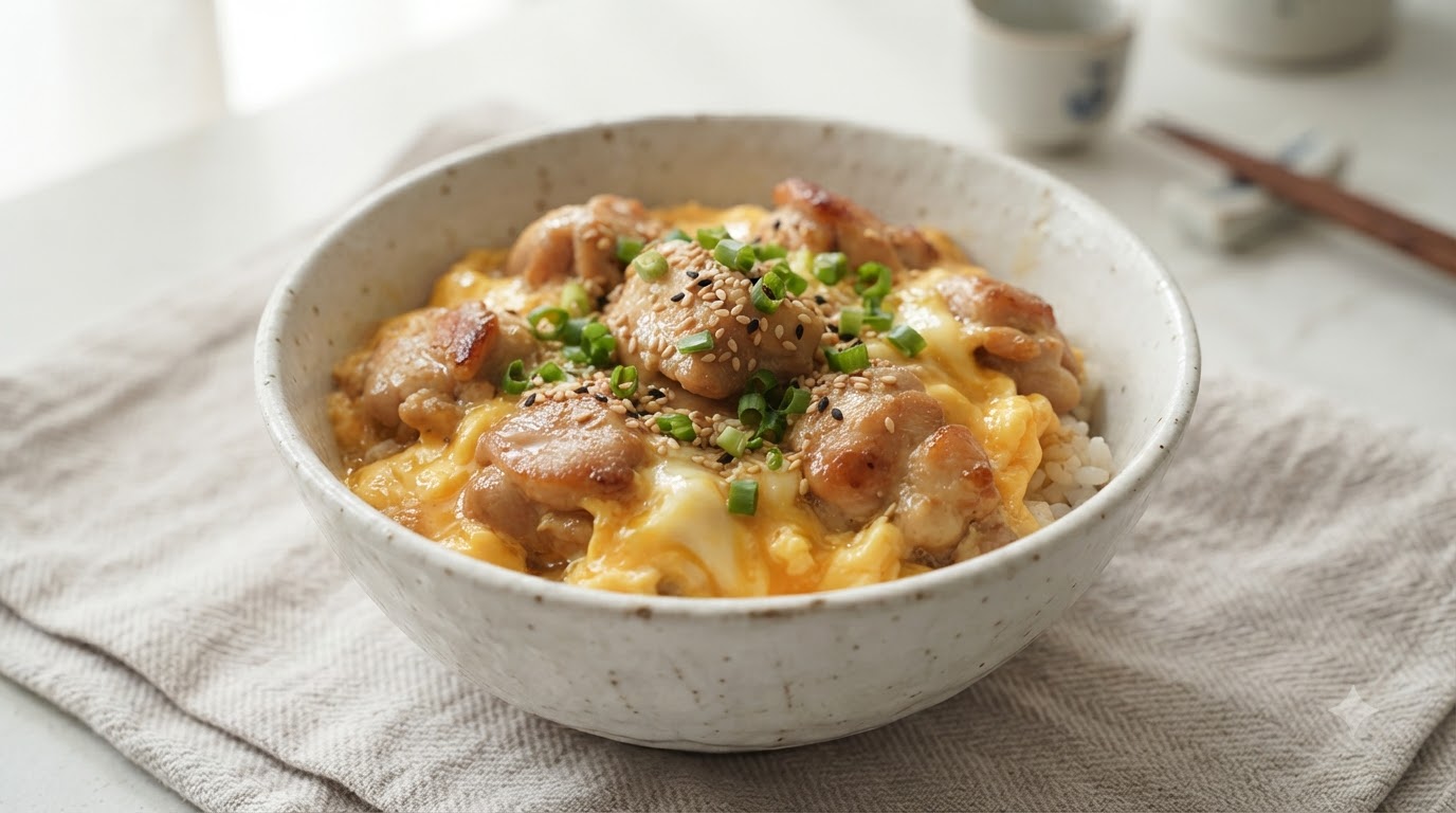 Arroz con Pollo y Huevo Estilo Japonés (Oyakodon)