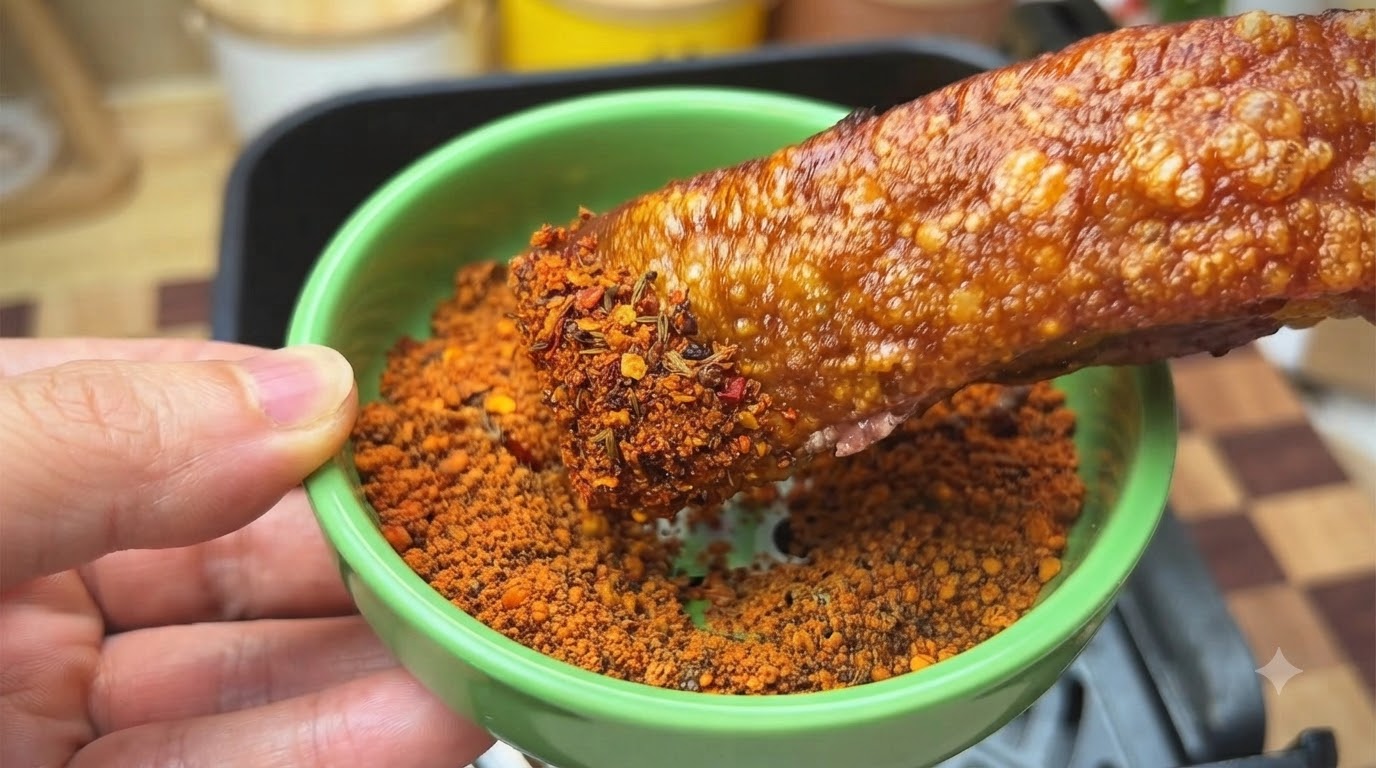 Cerdo Crujiente Estilo Chino en Freidora de Aire