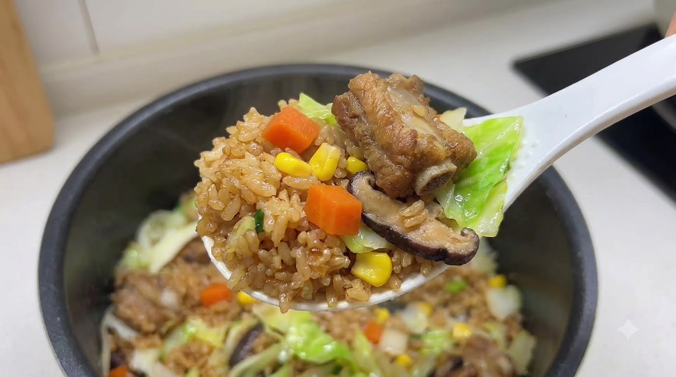 Arroz con Costillas de Cerdo y Col Estilo Putian