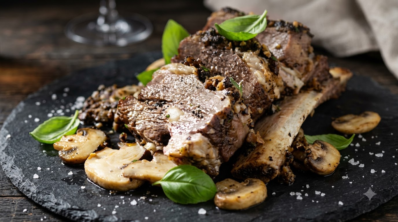 Costillas de Res al Horno en Costra de Sal y Trufa