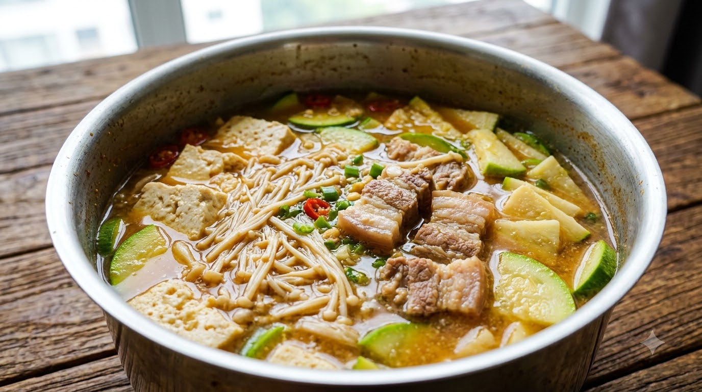 Estofado Coreano Auténtico de Pasta de Soja (Doenjang-jjigae)