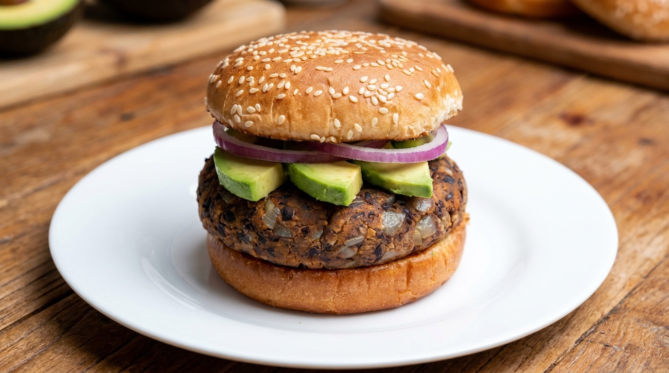 Hamburguesas Clásicas Caseras de Frijoles Negros