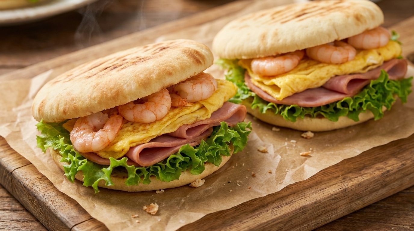 Panecillos de Panini y Hamburguesa Planos a la Sartén Sin Amasado