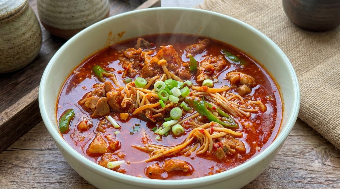Pollo Picante de Estilo Noroeste para Hot Pot en el Mercado Nocturno