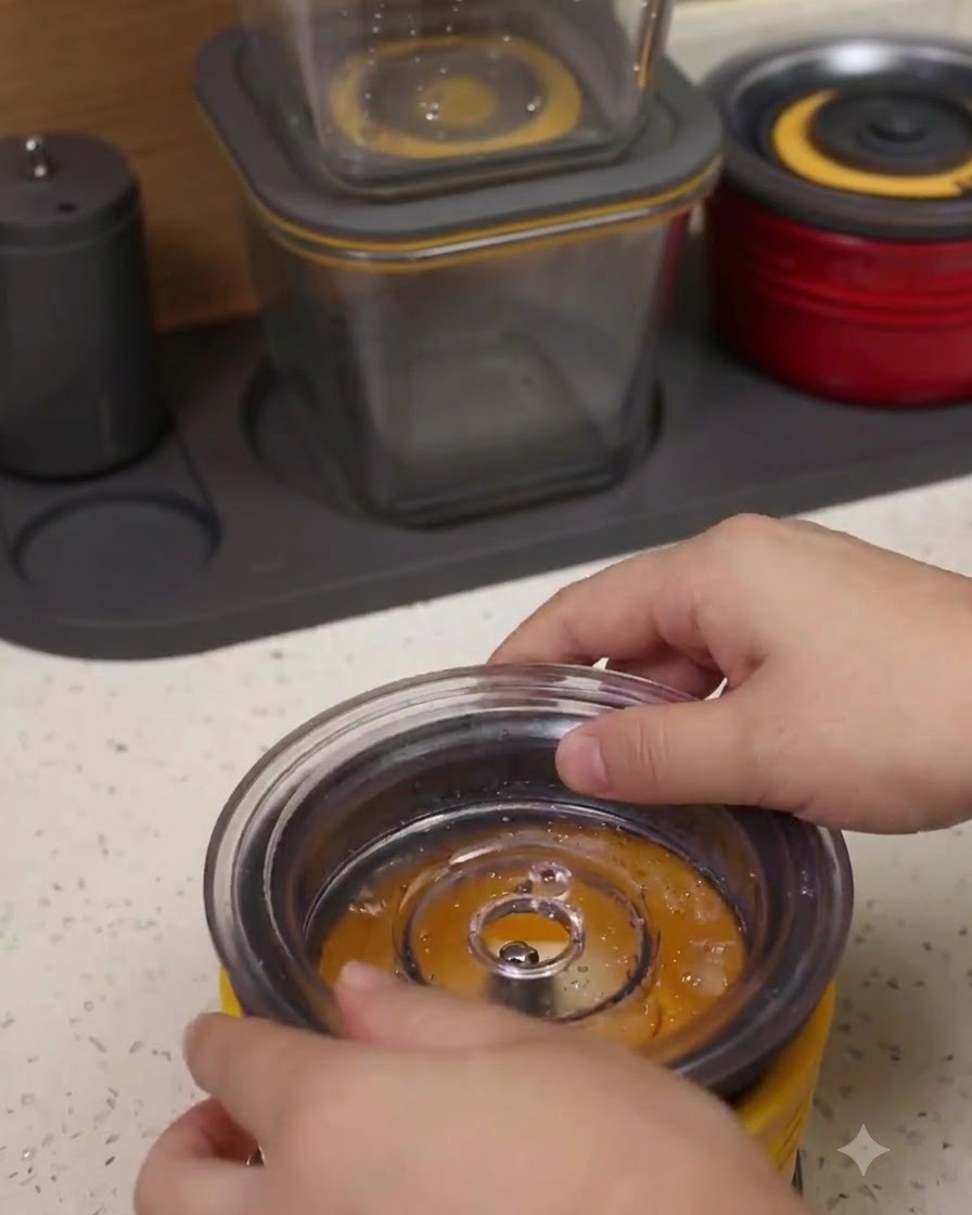 Ajo, cebollas, apio y zanahorias finamente picados dispuestos en pequeños recipientes sobre la encimera de la cocina.