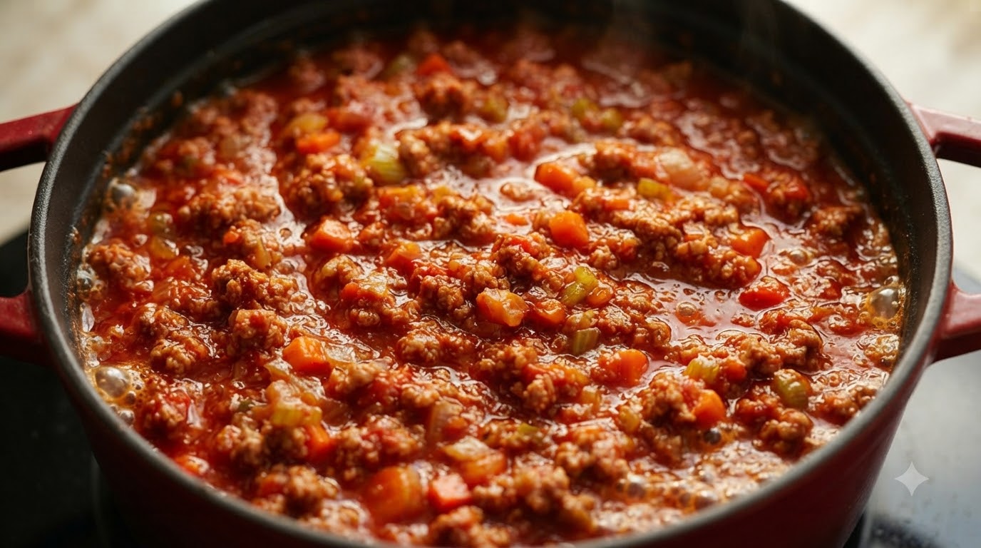 Clásica Salsa Boloñesa Italiana (Ragù alla Bolognese)