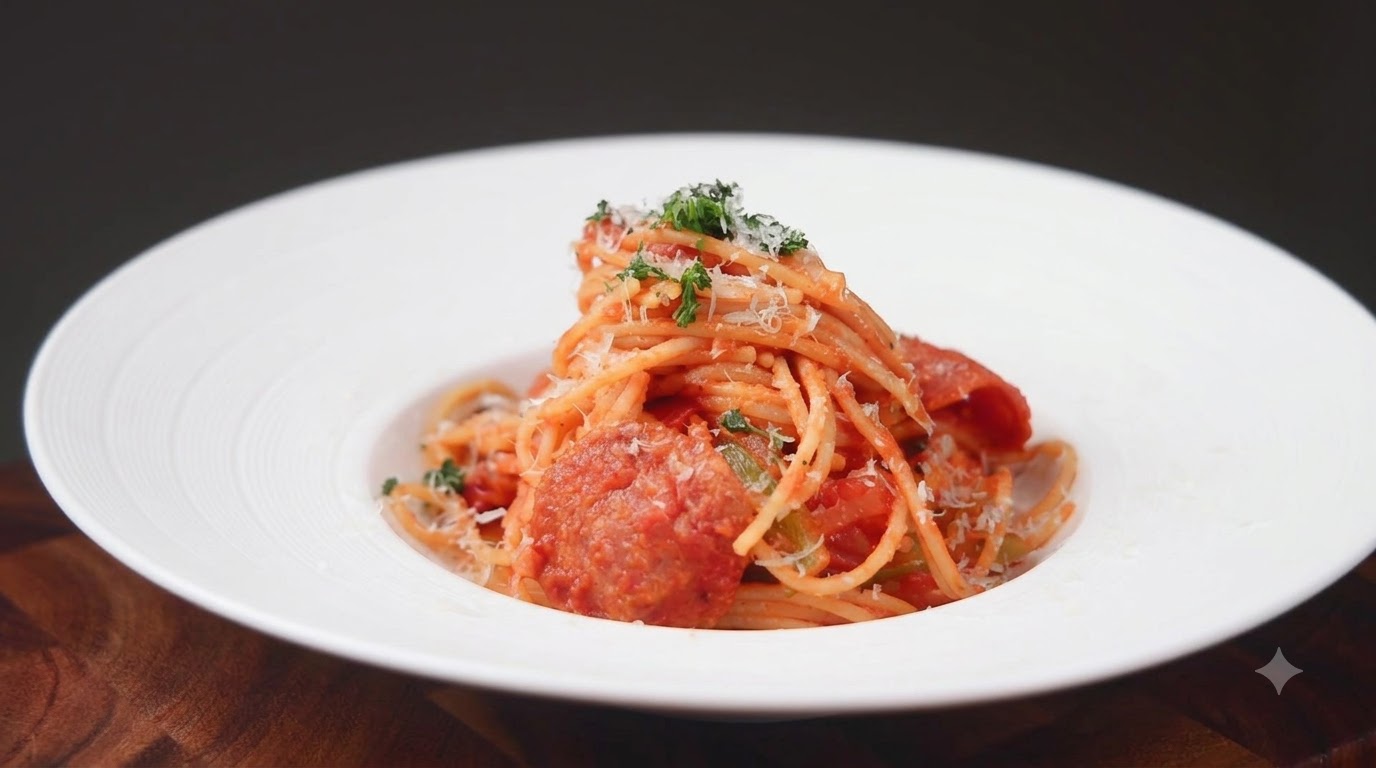 Pasta Napolitana al Estilo Japonés (Naporitan)