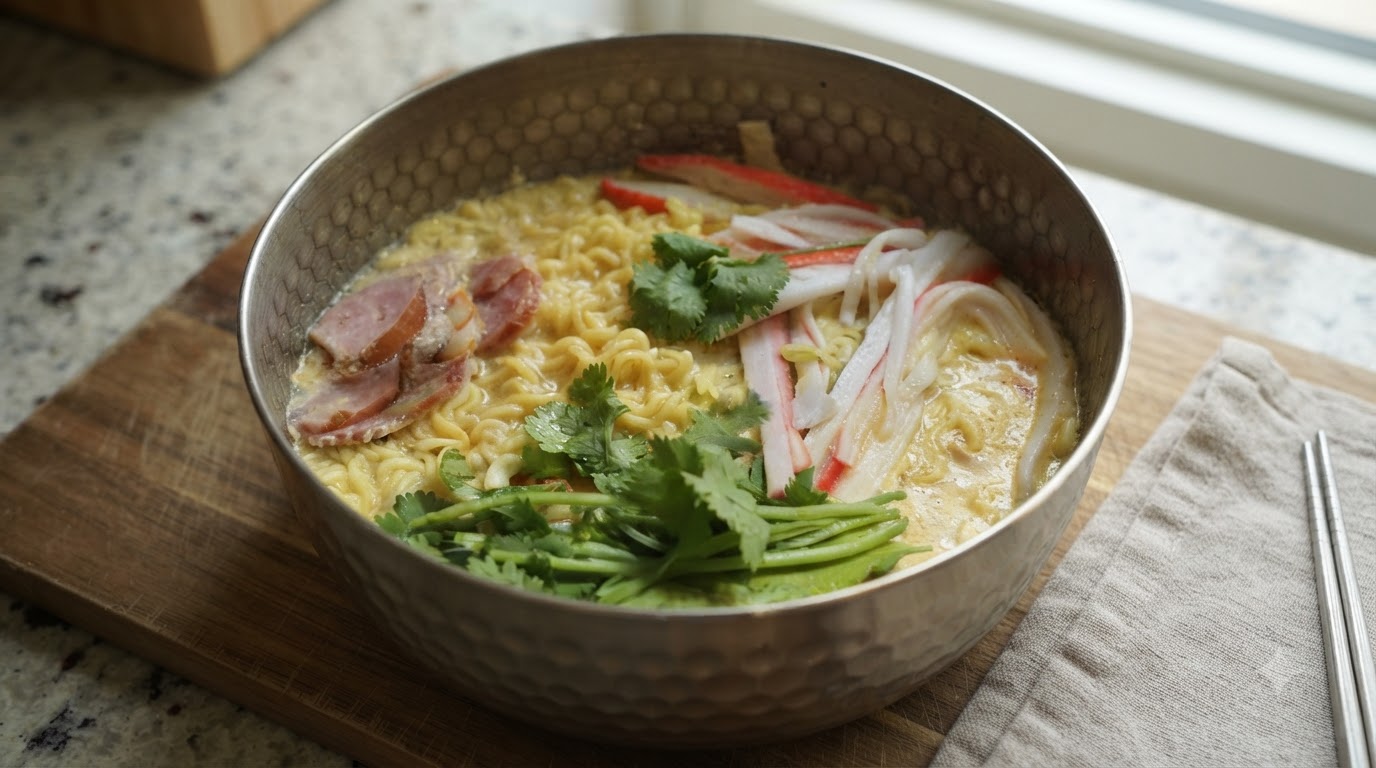 Truco de Fideos Instantáneos Estilo Tonkotsu