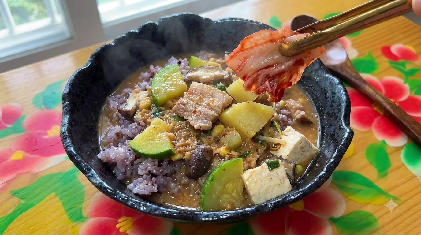 Doenjang Jjigae Tradicional (Estofado Coreano de Pasta de Soja)