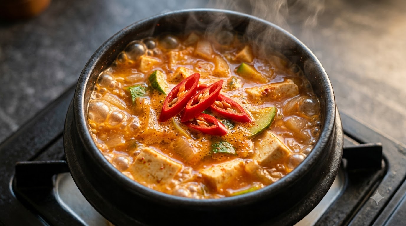 Estofado Coreano de Pasta de Soja para la Resaca (Doenjang Jjigae)