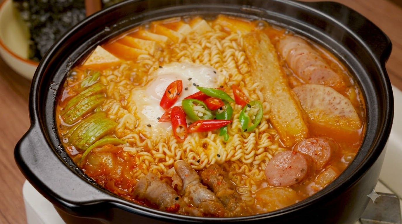 Estofado Militar Coreano Auténtico (Budae Jjigae)