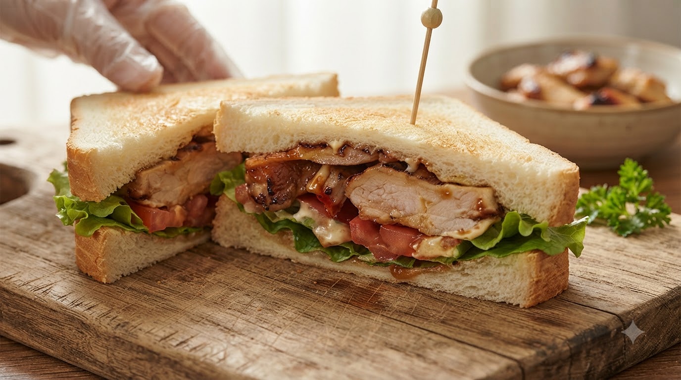 Sándwich clásico de pollo teriyaki