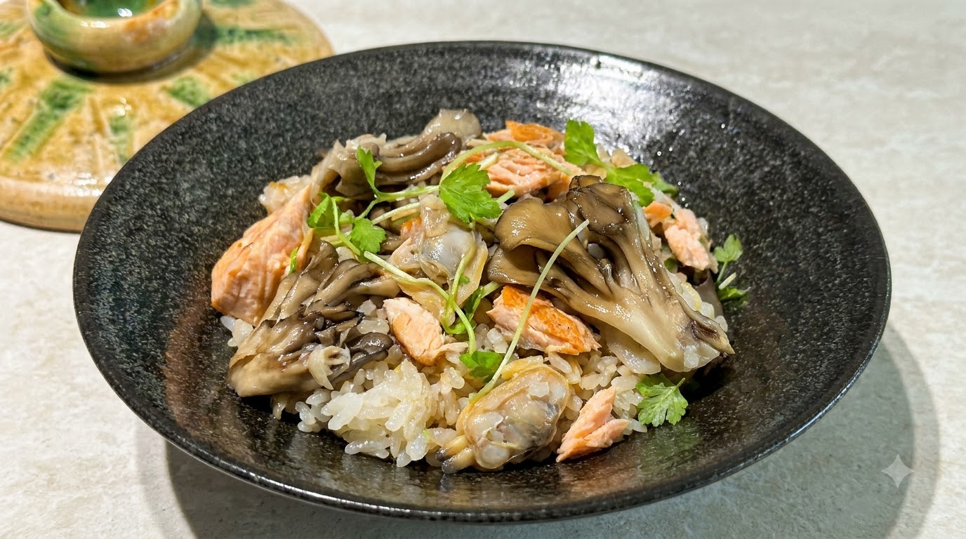 Arroz en Cazuela de Almejas y Salmón