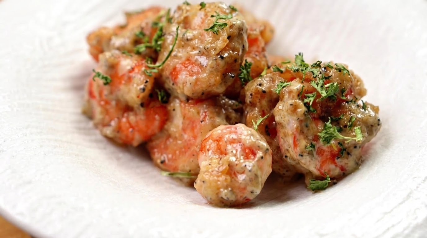 Langostinos al Trufa Negra y Yema de Huevo