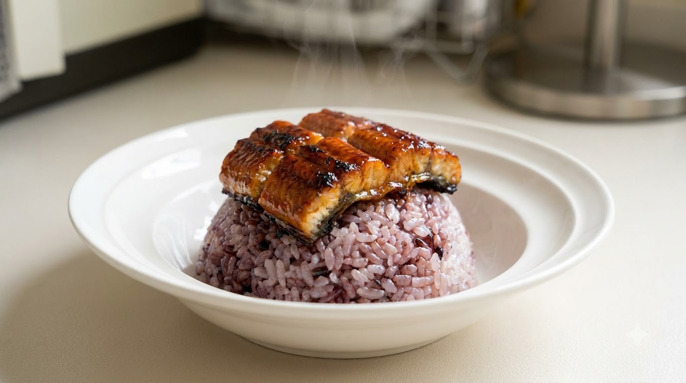 Tazón de Arroz con Anguila y Huevo Japoneses (Unagi Don)