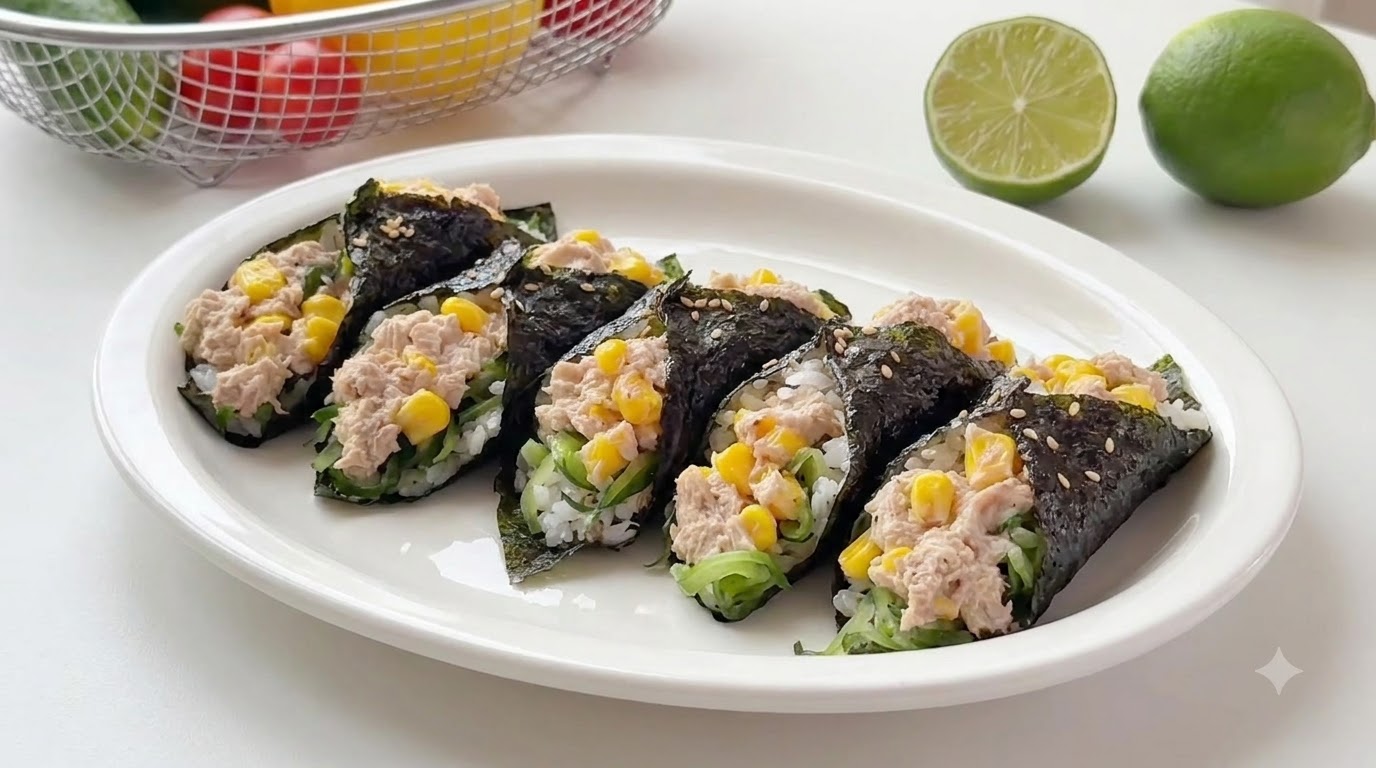 Rollitos de Sushi de Atún y Pepino Fáciles y Rápidos