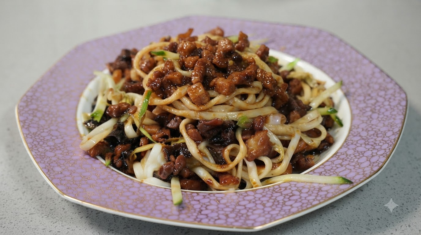 Zha Jiang Mian Autentico (Fideos con Salsa Frita)